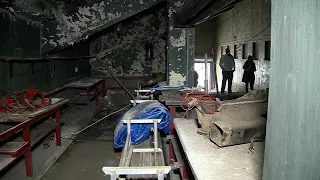 Inside fire-damaged grandstand at Boston's White Stadium