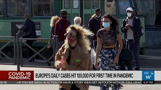 Europe's daily COVID-19 cases hit 100,000 for the first time