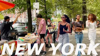 [4K]🇺🇸NYC Walk🗽Saturday Vibes in Upper Manhattan🍁🍂Harlem to Morningside Heights | Sept 2023