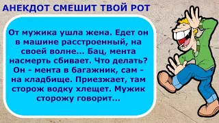 Анекдот до слёз.От мужика ушла жена. Едет он в машине расстроенный, на своей волне...