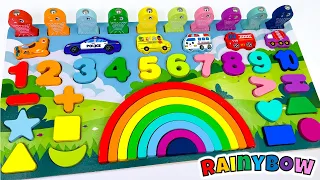 Best Learn Shapes, Numbers, Counting 1 to 10 with Rainbow Puzzle