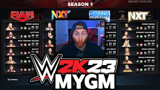 WWE 2K23 MyGm Mode - NEW DRAFT (Triple Threat / Fatal 4-way title matches!) - S1 ep 1