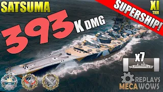 DAMAGE RECORD! Satsuma 400k Damage | World of Warships Gameplay 4k