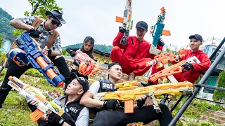 SEAL X Nerf War : SWAT Warriors Nerf Guns Fight Crime Group Dr Ken Crazy Crossfire Squid Game