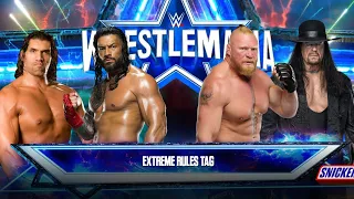 ROMAN REIGNS & THE GREAT KHALI VS BROCK LESNAR & UNDERTAKER