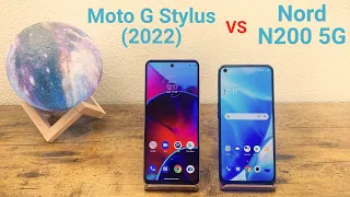 Motorola Moto G Stylus (2022) vs OnePlus Nord N200 5G