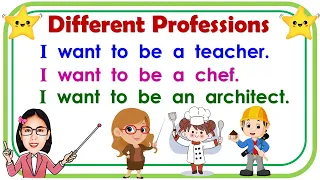 Different Professions | "I want to be" sentences | Practice reading | Teacher Aya's reading lesson