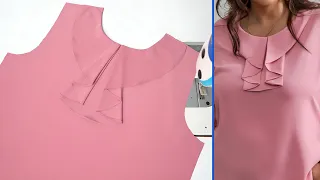 There is always demand for this how cut and sew a women blouse neck design | Sewing tips and tricks