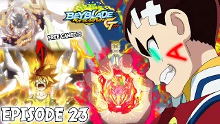 FREE DE LA HOYA IS HERE! + GOLD TURBO AND AIGER AKABANE | BEYBLADE BURST GT EPISODE 23 REVIEW