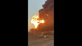 Central Texas explosion: Evacuations underway after train and big rig collide