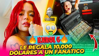 KAROL G LE REGALA 10,000 DÓLARES A UN FANATICO EN EL MADISON @ELBRAYLIN_