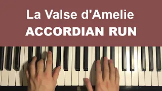 Accordian Run from La Valse d'Amelie (Piano Tutorial Lesson) | Yann Tiersen