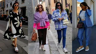 Outfit Ideas Over 50. Street Fashion in Milan, Italy Fall 2022