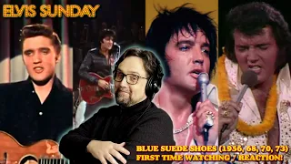 ELVIS SUNDAY! BLUE SUEDE SHOES (1956- 1973) - FIRST TIME WATCHING / REACTION!