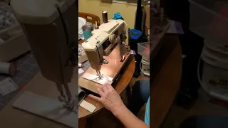 sewing 4mm leather with singer slant o matic 401a