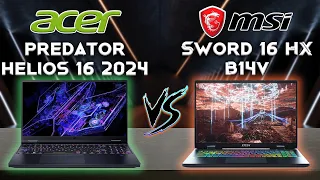 Predator Helios 16 2024 vs Sword 16 HX B14v: These are the newest 14-gen Intel Laptops| Tech Compare