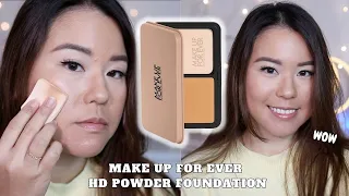 MAKE UP FOR EVER HD Skin Matte Velvet Blurring Powder Foundation Review |AlisonHa