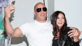 Nina Dobrev é surpreendida por Vin Diesel em evento [LEGENDADO PT-BR]