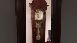 Fancy Grandfather Clock Ticks Slowly Movement