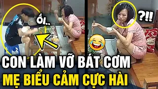 Đang ăn thì con trai 'LÀM VỠ BÁT' biểu cảm của 'NGƯỜI MẸ' khiến dân mạng PHÌ CƯỜI | Tin 3 Phút