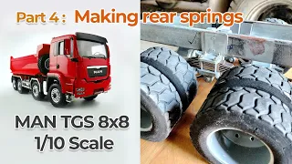 Part 04  | Making rear springs for truck | DIY RC Truck MAN TGS 8x8 scale 1:10 from PVC pipes