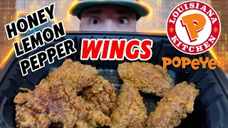 Popeyes® Honey Lemon Pepper Chicken Wings #food #review