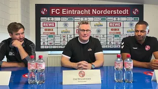 Pressekonferenz nach dem Spiel Eintracht Norderstedt - SSV Jeddeloh | Regionalliga Nord