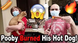 Pooby BURNED His Hot Dog!!! *BTS*