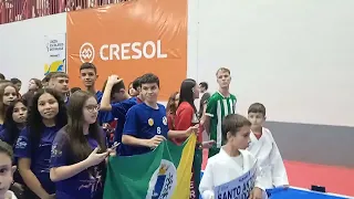 Abertura dos jogos escolares do Paraná cidade de renascença ginásio Mario Nard