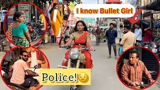 Epic Public Reaction on Girl riding Bullet! Saree me dekh k Logo ne aisa bol diya ufff!