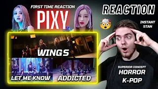 My FIRST time listening to PIXY! - Wings + Let Me Know + Addicted | REACTION