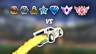 1 Rocket League Pro vs EVERY RANK AT ONCE (impossible)