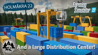 BUILDING A HUGE CONTAINER DEPOT! | FS22 | Forestry | Holmåkra 22 | Timelapse | E22