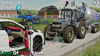 Making Alfalfa Hay Bales & Feeding Calves, Spreading Slurry│Land Of Italy│FS 22│Timelapse#6