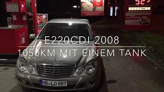 1.051Km MIT EINER TANKFÜLLUNG E220cdi 2008 170HP
