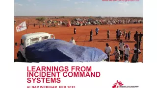 Adapting ICS to Humanitarian Response: Examples from Practice