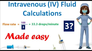 IV fluid calculations | Intravenous fluid calculations | IV Drip rate Calculations | Drops/minute