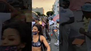 Blueface Making It Rain on The Homeless in Skid Row