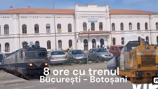 Cu trenul de la București la Botoșani. A plecat cu 17 minute mai târziu.