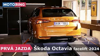 PRVÁ JAZDA | Škoda Octavia facelift 2024 | Merali sme výkon nového základného motora | Motoring TA3