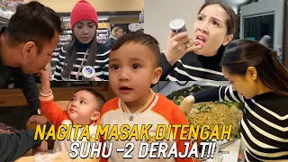 NAGITA BIKIN MASAK BESAR DI SALJU!! SEMUA RAK DI SUPERMARKET SAMPE KOSONG DI BORONG NAGITA !!!