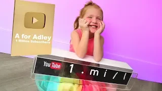 1,000,000 FRIENDS!! Adley has a SURPRISE for YOU! Family Party Routine for one million subs 🎉