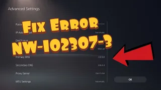 How To Fix PS5 Error Code NW-102307-3 | DNS Error Fix