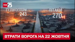 🔥 Втрати ворога на 22 жовтня: ЗСУ ліквідували вже понад 67 тисяч окупантів – ТСН