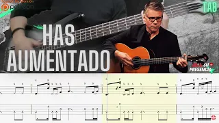 Jesús Adrián Romero - Has Aumentado Bass COVER tablatura