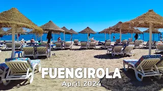 Fuengirola Beach Promenade Walking Tour Malaga Spain April 2024 [4K]