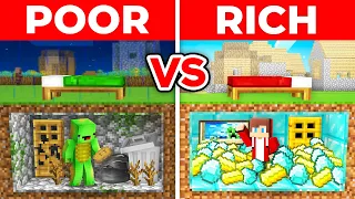 JJ And Mikey POOR vs RICH Bunker Survival Battle in Minecraft Maizen