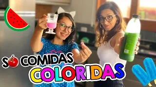 24 HORAS SÓ COMENDO COMIDAS COLORIDAS | Luluca