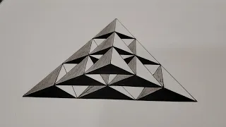 How to draw 3D triangle impossible - Simple  drawing tutorial