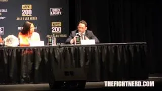 Frankie Edgar on Conor McGregor ducking him, fighting Aldo at UFC 200